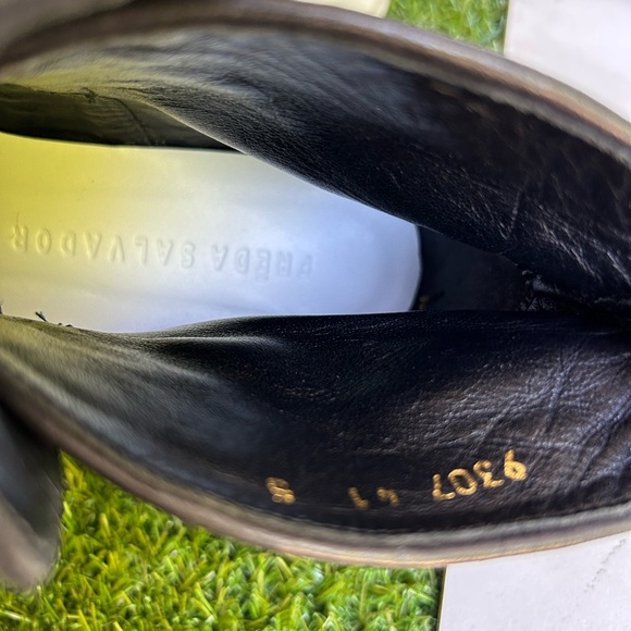 FREDA SALVADOR Black Leather BOOTIE SIZE 5 black leather new - Picture 9 of 10